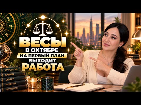 ♎️ ВЕСЫ: В ОКТЯБРЕ РАБОТА НА ПЕРВОМ ПЛАНЕ