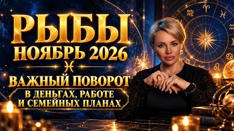 РЫБЫ — НОЯБРЬ 2026: ВАЖНЫЙ ПОВОРОТ В ДЕНЬГАХ, РАБОТЕ И СЕМЕЙНЫХ ПЛАНАХ