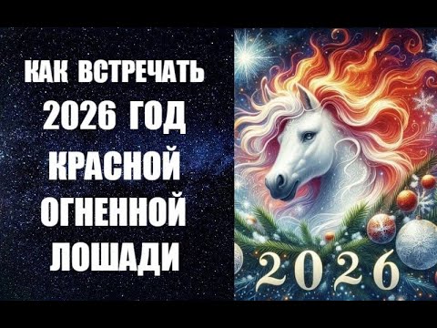 КАК ВСТРЕЧАТЬ 2026 ГОД КРАСНОЙ ОГНЕННОЙ ЛОШАДИ.ЧТО НАДЕТЬ,ЧТО ПРИГОТОВИТЬ, ЧТО ПОДАРИТЬ. ЧТО ОЖИДАТЬ