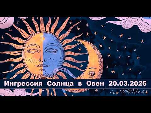 Ингрессия Солнца в Овен.  Новый солнечный цикл 2026 - 2027. Астрологический прогноз.