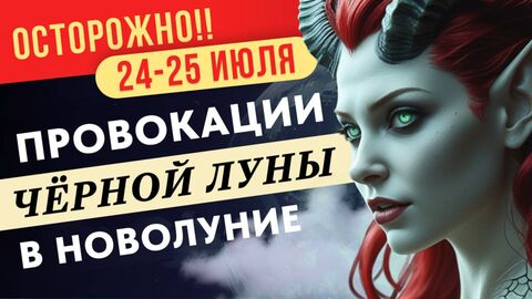 24 - 25 ИЮЛЯ: НОВОЛУНИЕ И ПРОВОКАЦИИ ЧЕРНОЙ ЛУНЫ.