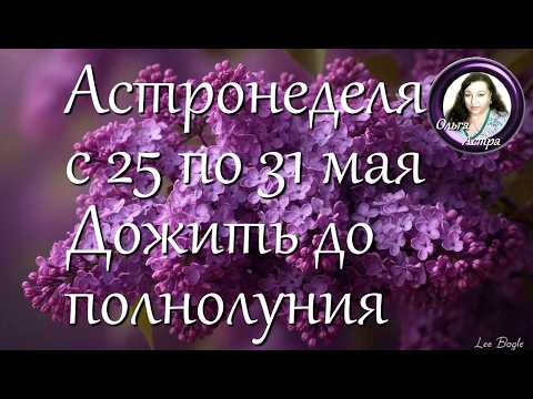 Астронеделя с 25 по 31 мая. Дожить до полнолуния