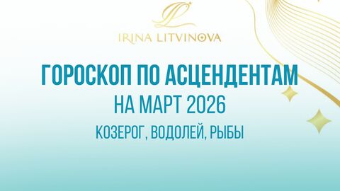 Козерог, Водолей, Рыбы гороскоп на март'26 по Асценденту