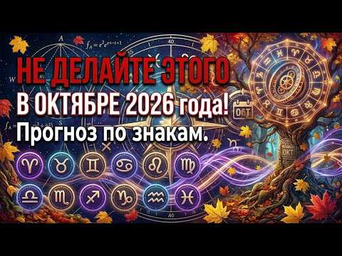 ГОРОСКОП НА ОКТЯБРЬ 2026 ГОДА ПО ЗНАКАМ ЗОДИАКА. Что ждет каждый знак в октябре