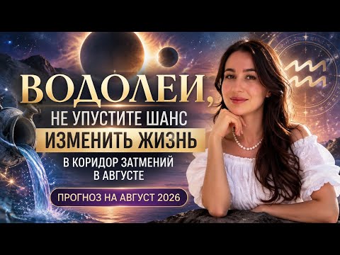 ♒️ВОДОЛЕЙ: ГОРОСКОП НА АВГУСТ 2026