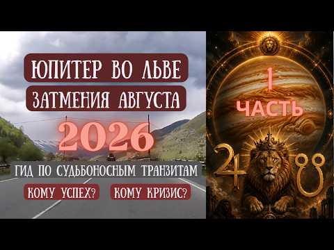 Юпитер во Льве, Затмения августа: гид по судьбоносным планетам 2026. 1 часть