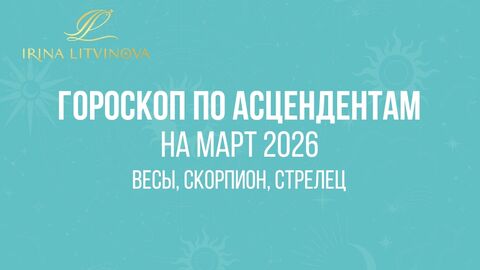 Весы, Скорпион, Стрелец гороскоп на март'26 по Асценденту