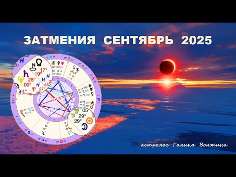 Затмения в сентябре  2025 года.